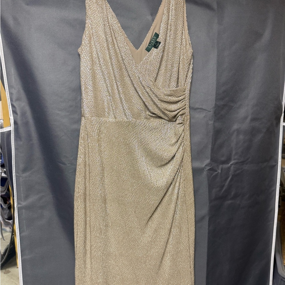 Ralph Lauren Gold  Midi Dress
